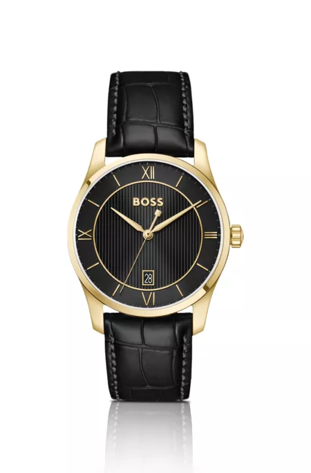 Principle Prestige watch with black textured dial