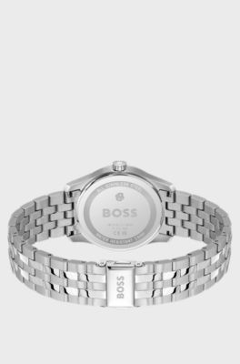 Principle Prestige watch with green textured dial, Silver tone