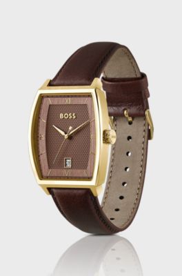 Principle Ark watch with brown textured dial, Dark Brown
