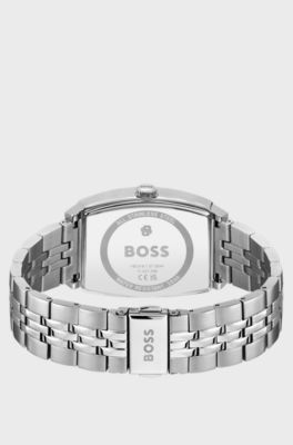 Principle Ark watch with black textured dial, Silver tone