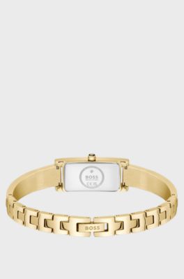 Lucy Allure Montre dor&eacute;e avec bracelet jonc, Couleur dor&eacute;e