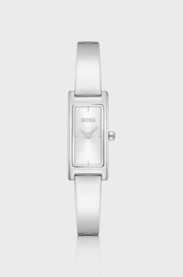 Lucy Allure stainless-steel watch with bangle, Silver tone