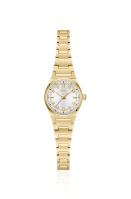 Candor Gracey gold-tone watch with crystal-accented dial