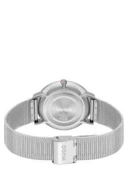 Hugo #Style 3H black-dial watch with mesh bracelet analoga klockor herr – bild 2