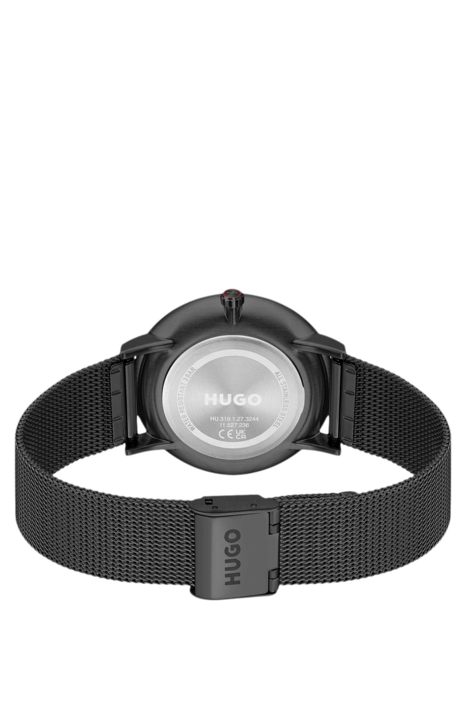 Hugo #Style 3H all-black watch with mesh bracelet klockor herr – bild 2