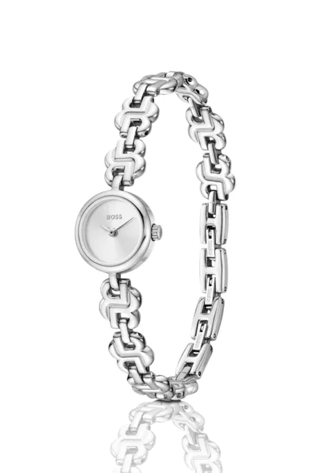 Double B Dressy Montre en acier inoxydable avec bracelet à monogramme Double B