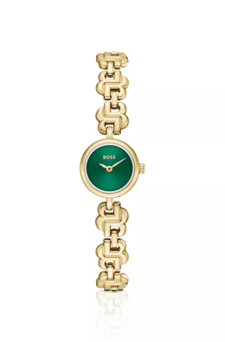 Double B Dressy green-dial watch with monogram bracelet