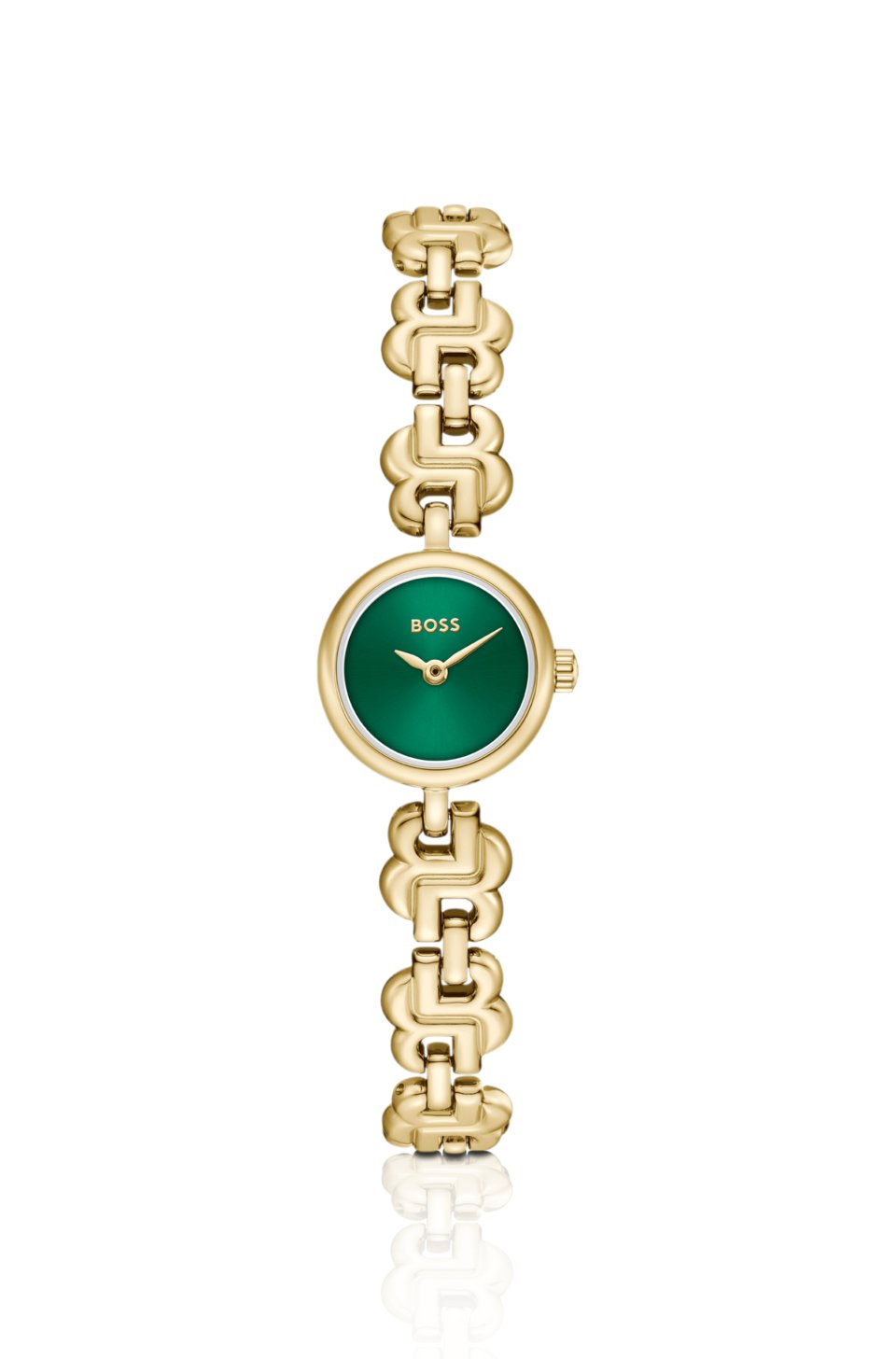 Double B Dressy green-dial watch with monogram bracelet