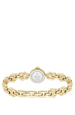 Boss Double B Dressy green-dial watch with monogram bracelet analoga klockor dam – bild 2