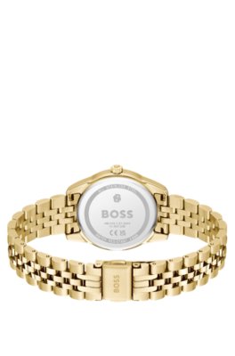 Boss Graceful green-dial watch with crystal-set bezel analoga klockor dam – bild 2