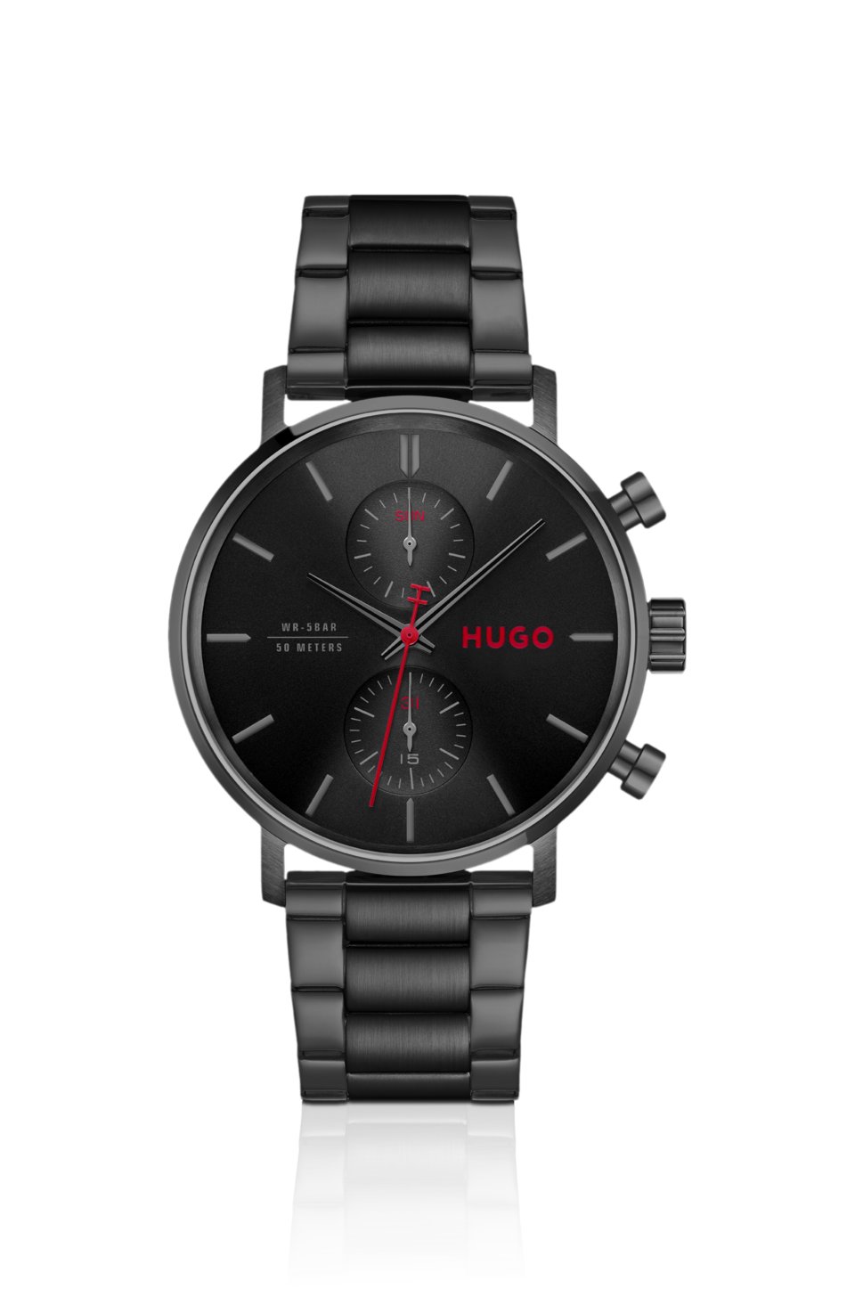 #Takeoff black-plated watch with black dial