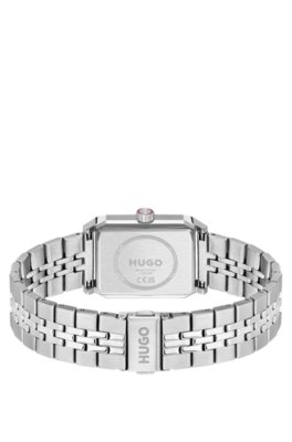 Hugo #Steeze rectangular watch with gold-tone dial analoga klockor herr – bild 2