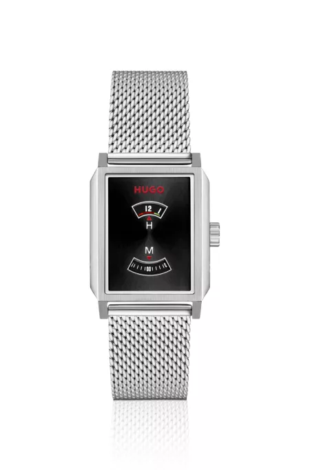#Steeze Undercover stainless-steel watch with jump-hour dial