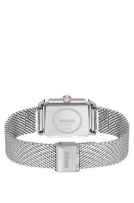 Hugo #Steeze Undercover stainless-steel watch with jump-hour dial analoga klockor herr – bild 2