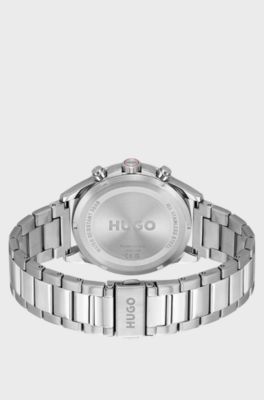 #Drift blue-dial watch in stainless steel, Silver tone