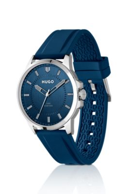 #First silicone-strap watch, Blue