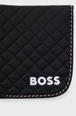 Equestrian jumping fast-drying saddle pad with logo, Black