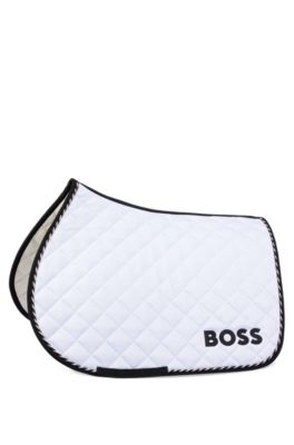 Schnell trocknende Spring-Schabracke mit Monogramm, Wei&szlig;