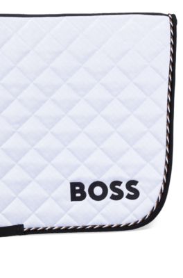 Schnell trocknende Spring-Schabracke mit Monogramm, Wei&szlig;