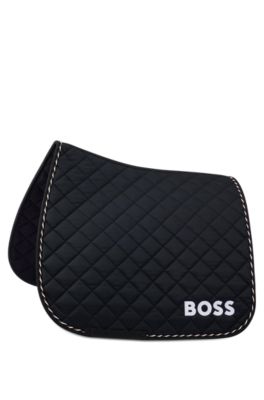 Equestrian dressage fast-drying saddle pad with logo, White