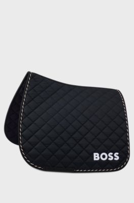 Schnell trocknende Dressur-Schabracke mit Logo, Wei&szlig;