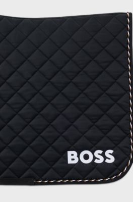 Equestrian dressage fast-drying saddle pad with logo, White