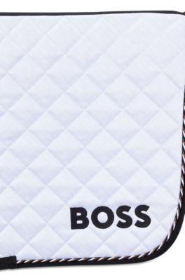 Equestrian dressage fast-drying saddle pad with logo, Black