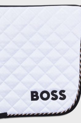 Schnell trocknende Dressur-Schabracke mit Logo, Schwarz