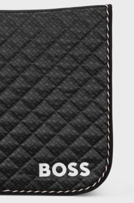 Equestrian dressage fast-drying saddle pad with monogram, Black