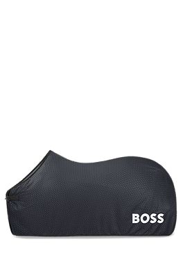 BOSS - Coperta da equitazione assorbisudore in pile ad asciugatura rapida  con logo a contrasto