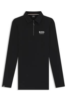 Equestrian training polo shirt in power-stretch material 1