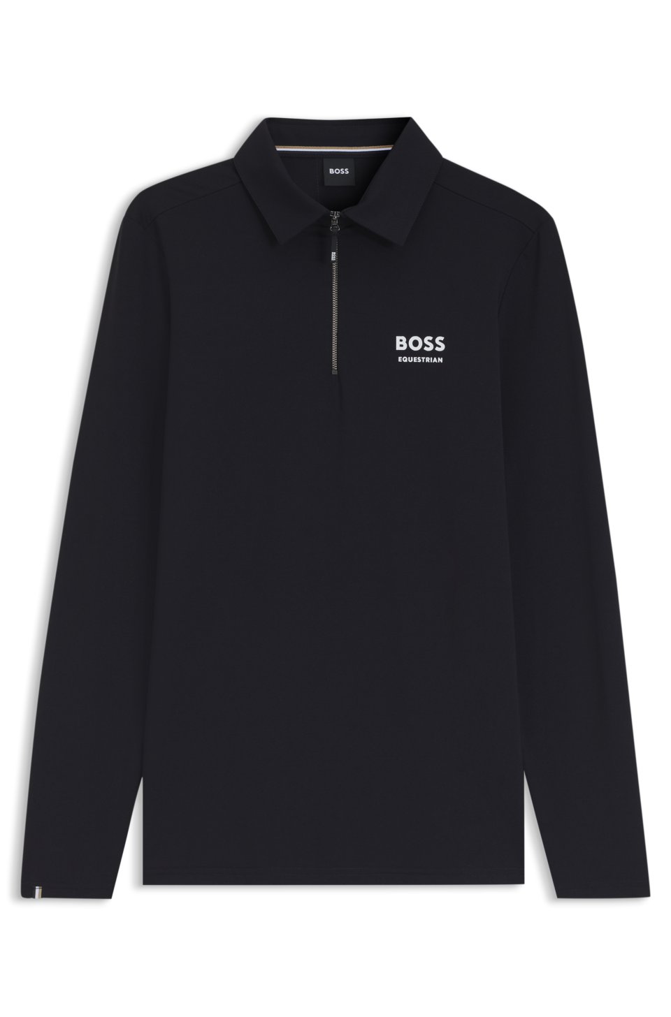 Equestrian training polo shirt in power-stretch material