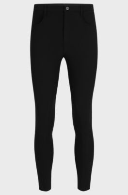 Equestrian knee-grip breeches in power-stretch material, Black