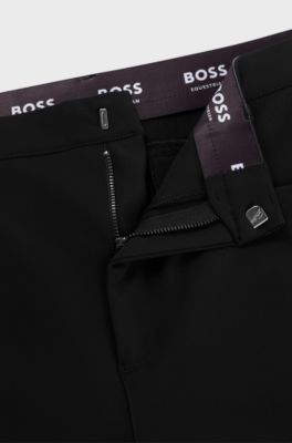 Pantalon d&rsquo;&eacute;quitation en mati&egrave;re power-stretch avec grip aux genoux, Noir