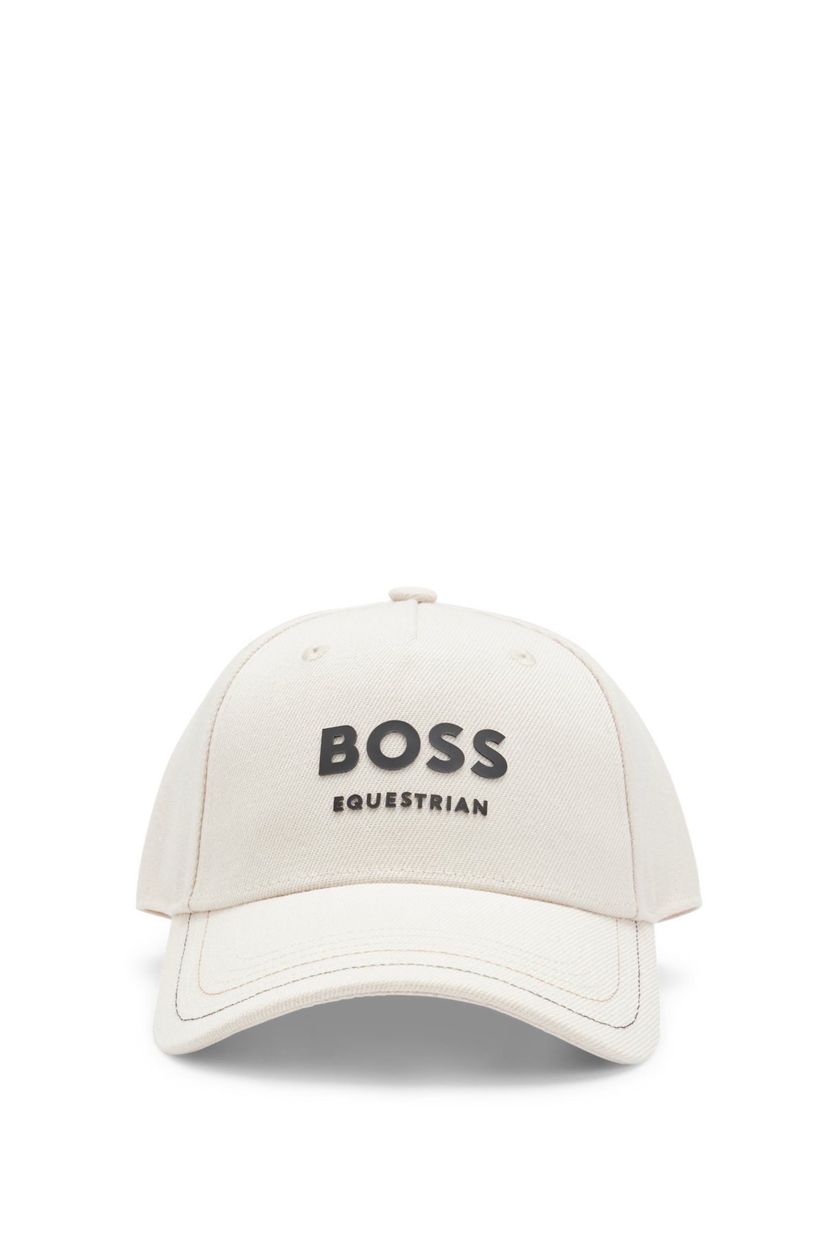 logo with five-panel Equestrian cap BOSS - details