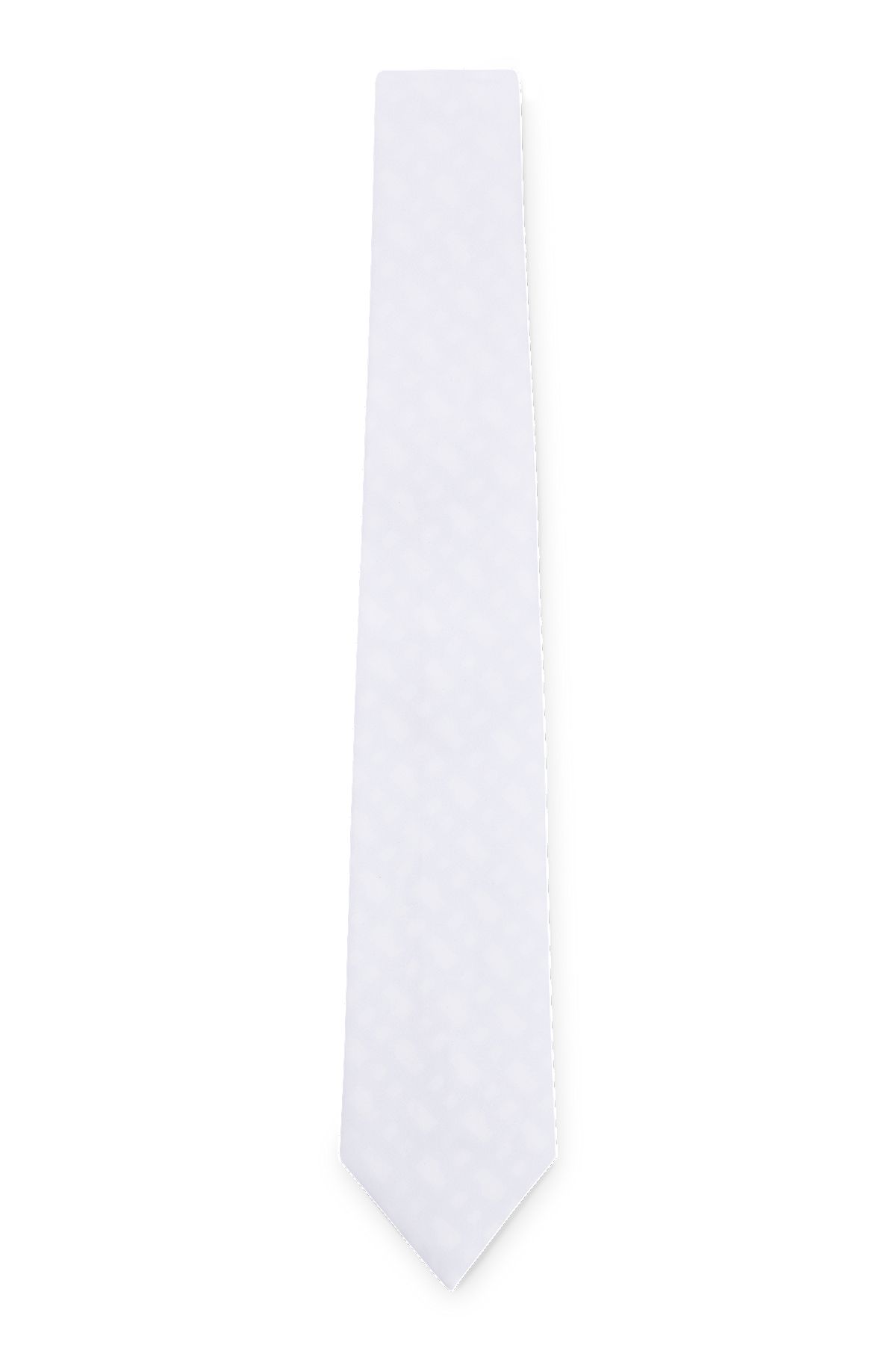 Reitsport-Turnierkrawatte mit tonalen Allover-Monogrammen, Weiß