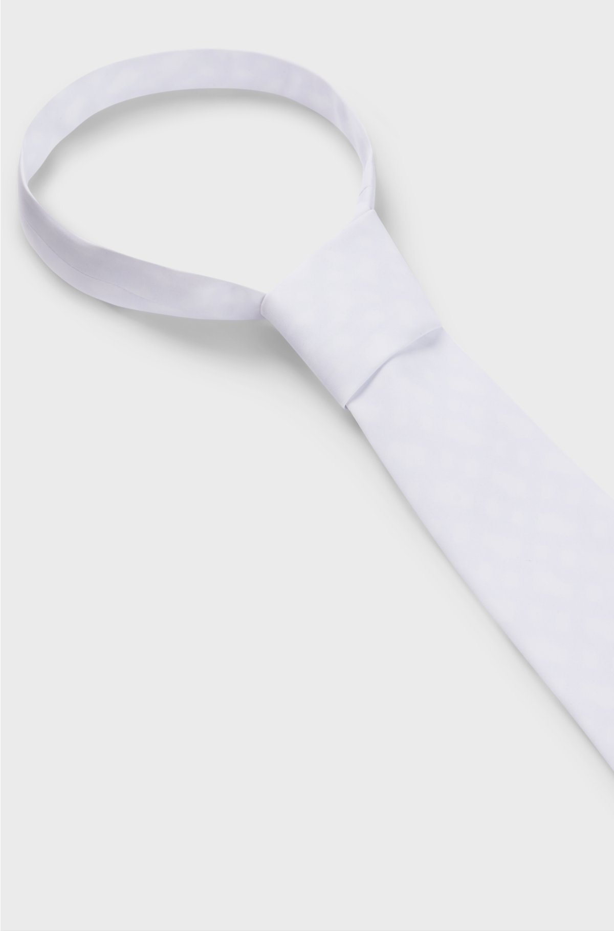 Equestrian show tie with all-over tonal monograms, White