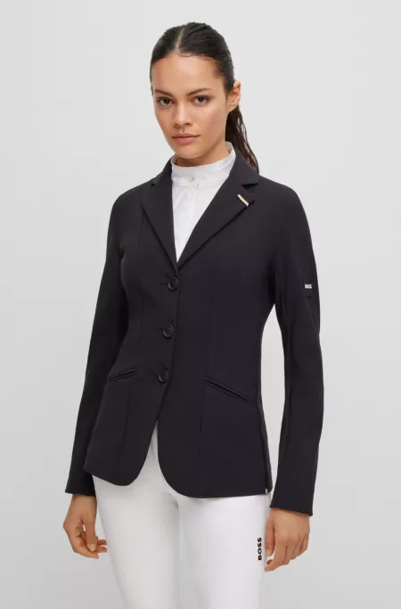 Equestrian slim-fit show jacket in power-stretch material