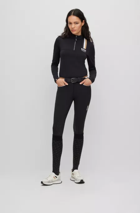 Equestrian slim-fit training shirt in power-stretch material