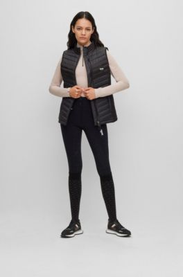 Equestrian slim-fit training shirt in power-stretch material, Beige