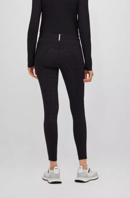 Equestrian full-grip breeches in power-stretch material