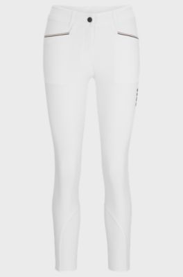 Reithose mit Vollgrip aus Power-Stretch-Material, Wei&szlig;