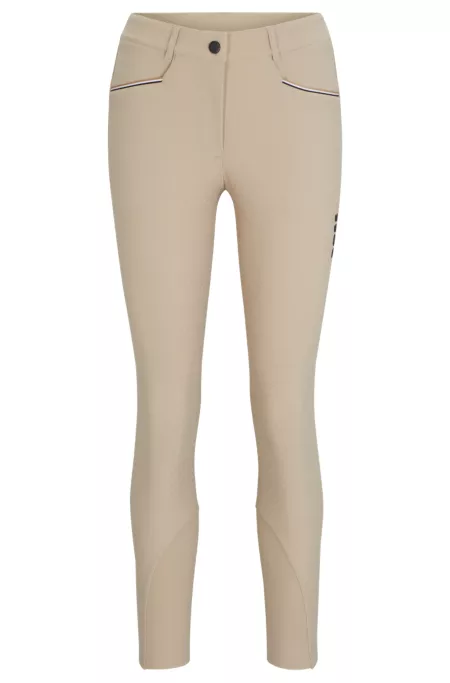 Equestrian full-grip breeches in power-stretch material