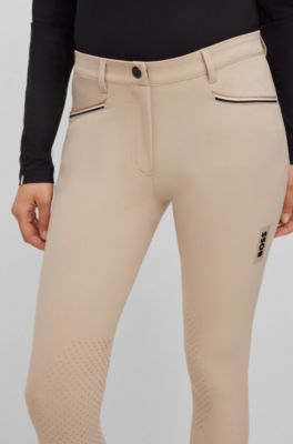 Reithose mit Knie-Grip aus Power-Stretch-Material, Beige