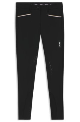 Equestrian full-grip breeches in power-stretch material