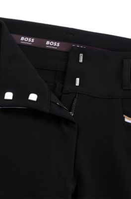 Equestrian full-grip breeches in power-stretch material, Black