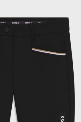 Equestrian full-grip breeches in power-stretch material, Black