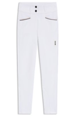 Equestrian full-grip breeches in power-stretch material