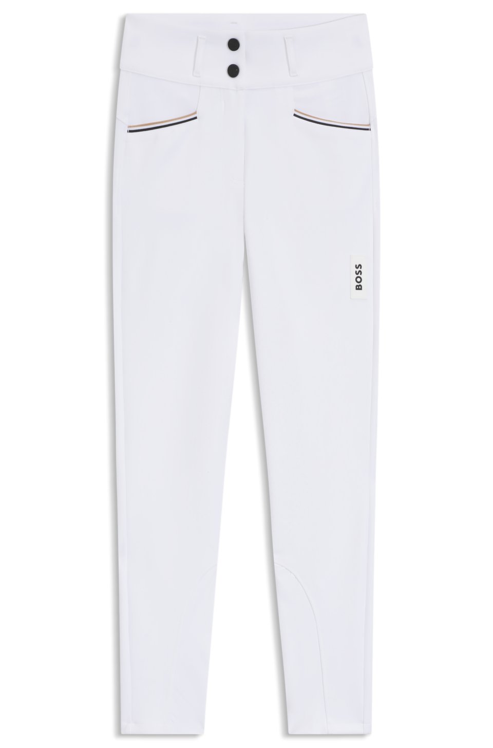 Equestrian full-grip breeches in power-stretch material