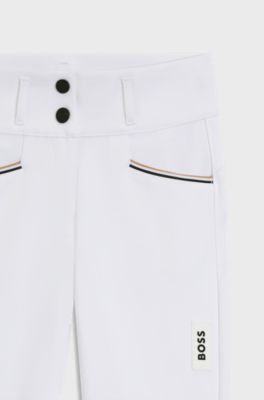 Equestrian full-grip breeches in power-stretch material, White